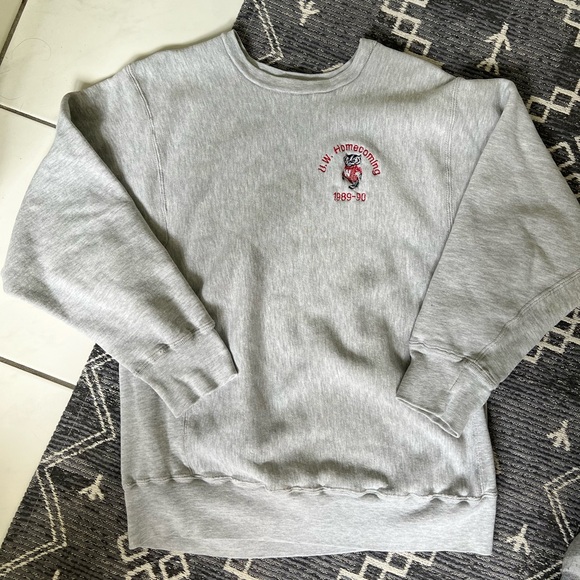 Vintage Tops - Vintage University of Wisconsin Badgers Homecoming Crewneck 1989 Sweatshirt